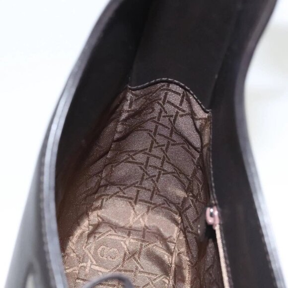 Christian Dior Maris Pearl Shoulder Bag Leather Black Silver Auth ep8734 - Picture 13 of 16